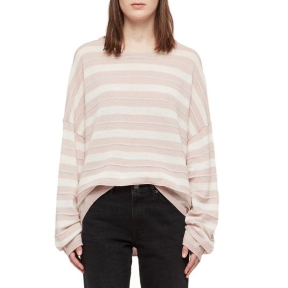 Allsaints Cassia Jumper Striped Dolman Sweater - Picture 2 of 8